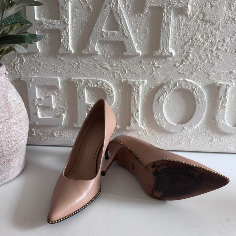 Coach Women's Waverly Leather Pump High Heel Shoes - Picture 13 of 15